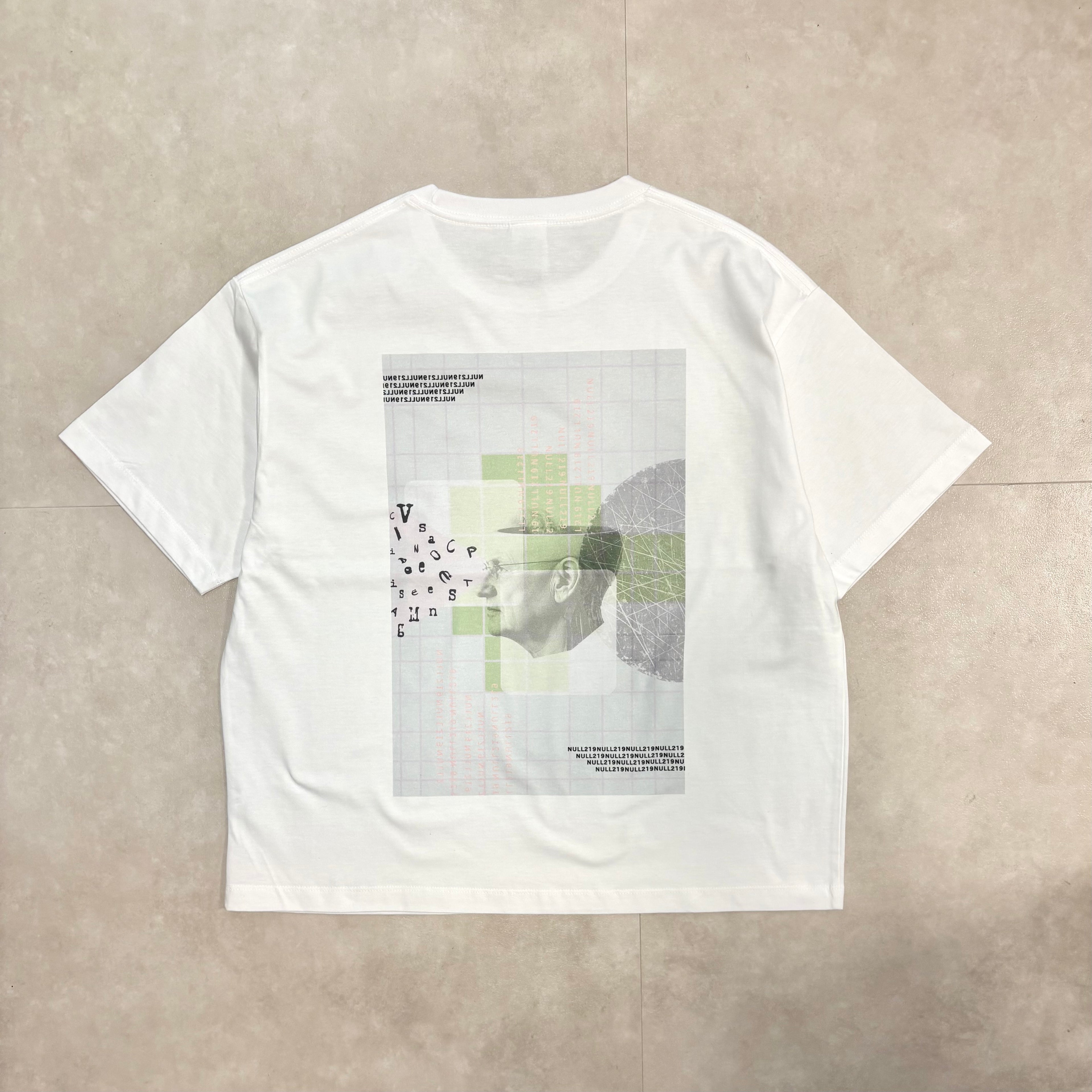Oversized  Short-length  T-shirt 05　【White】