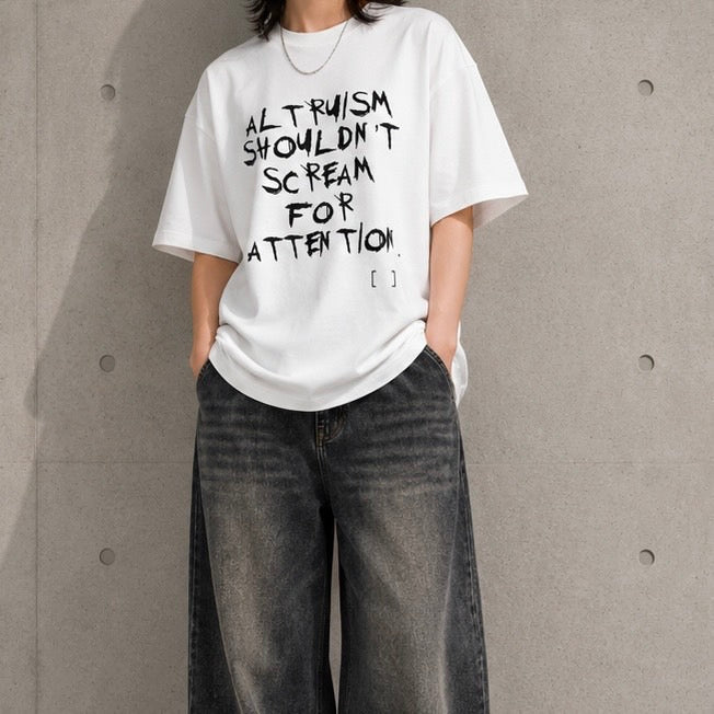 Oversized  T-shirt 02　【WHITE】