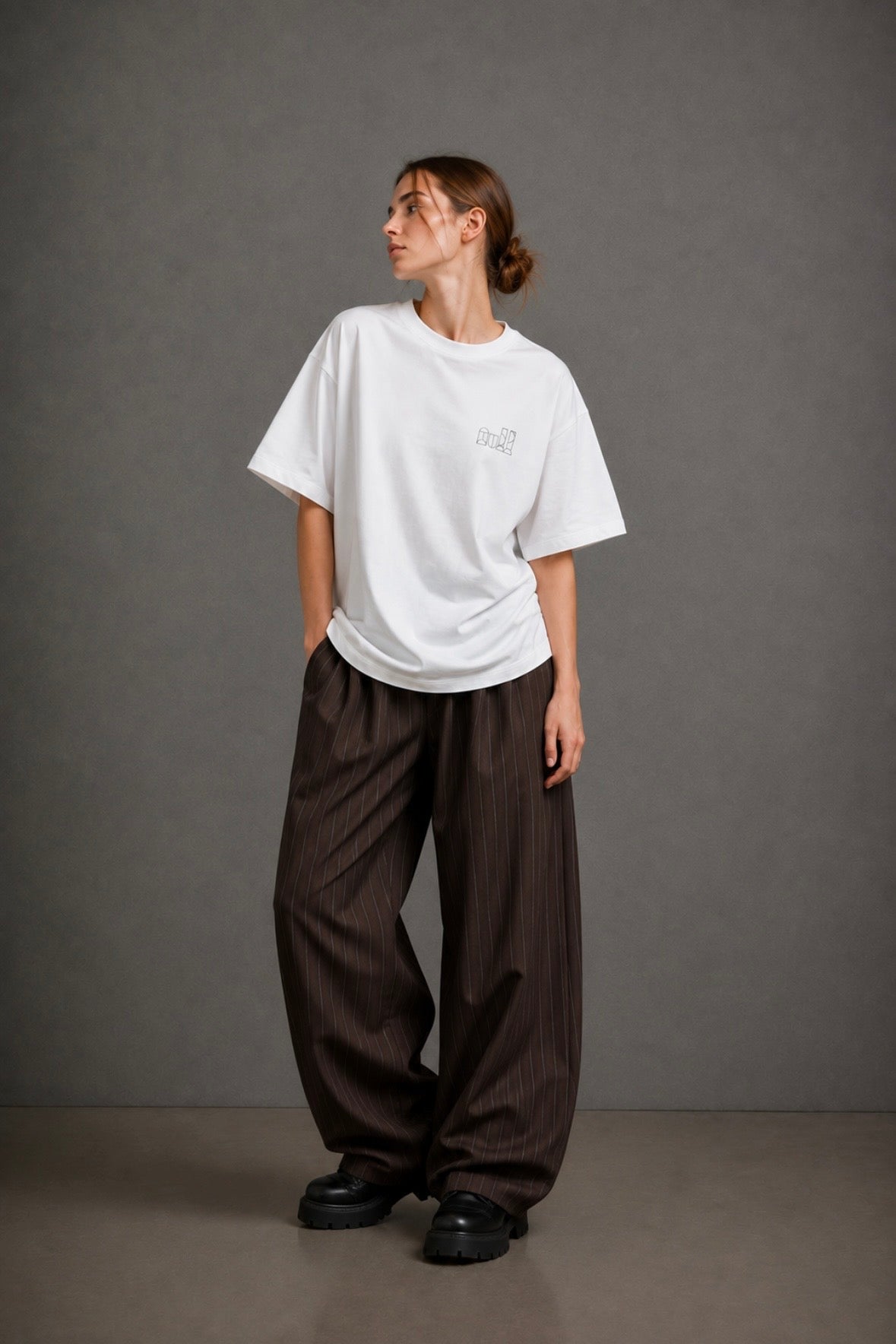 OVERSIZED  SHORT-LENGTH  T-SHIRT 07 / WHITE