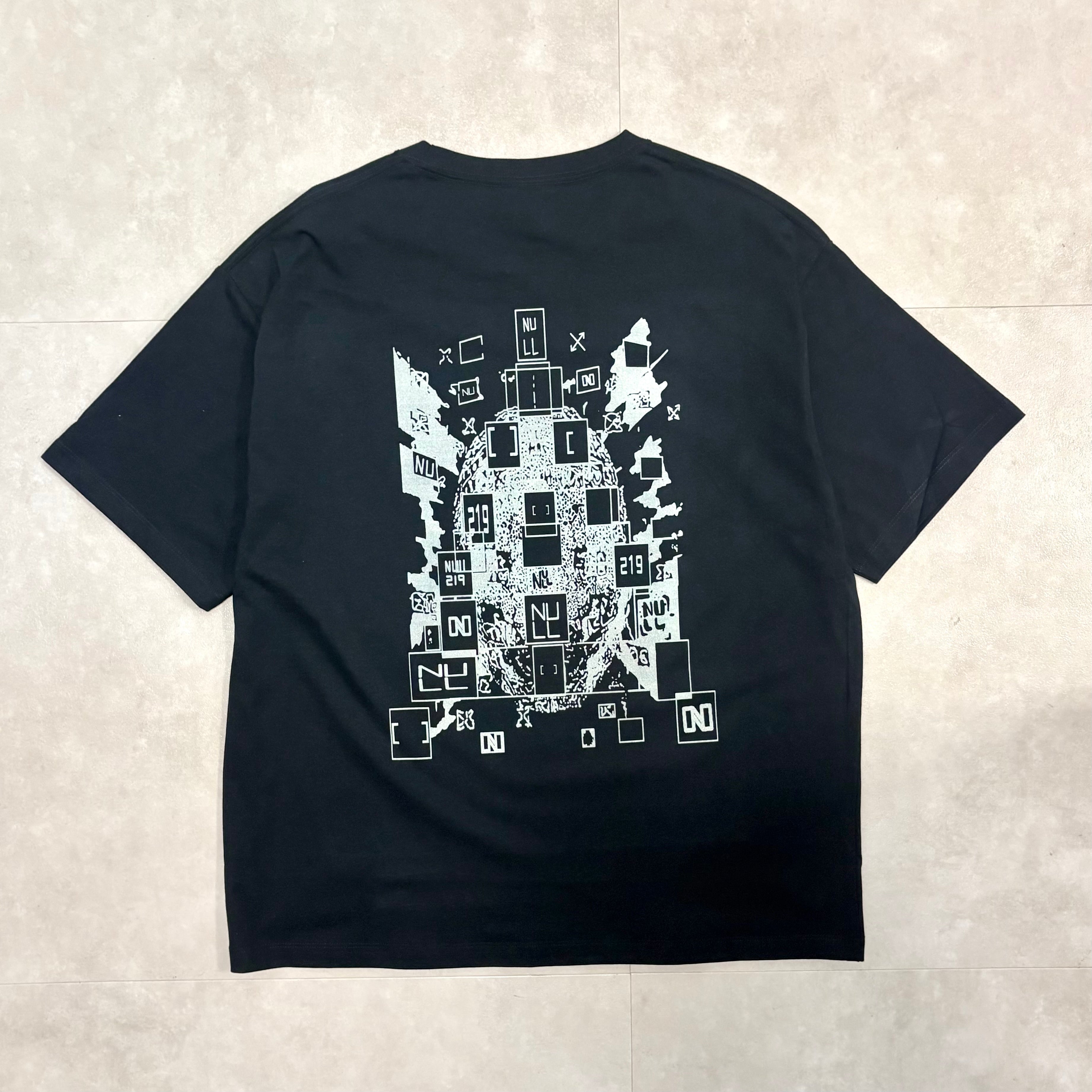 Oversized  Short-length  T-shirt 06　【BLACK】