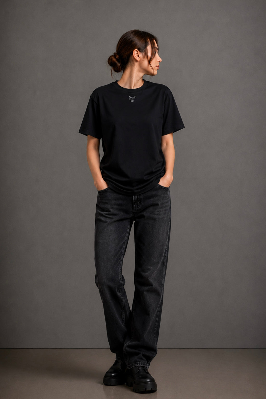 SHORT-LENGTH　T-SHIRT 10 / BLACK