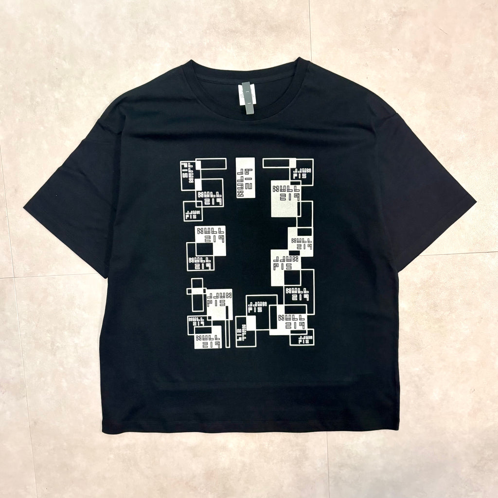 OVERSIZED  SHORT-LENGTH  T-SHIRT 06 / BLACK