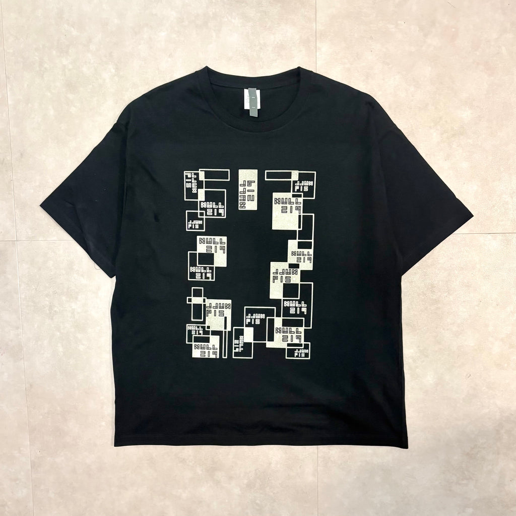 Oversized  Short-length  T-shirt 06　【BLACK】